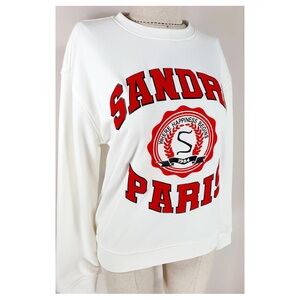 Sandro White Garment with Black Logo